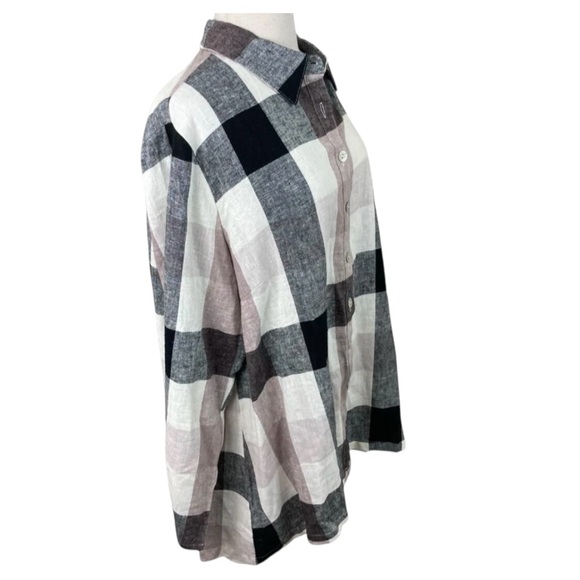 Soft Surroundings Black and White Plaid Tunic - Picture 2 of 8